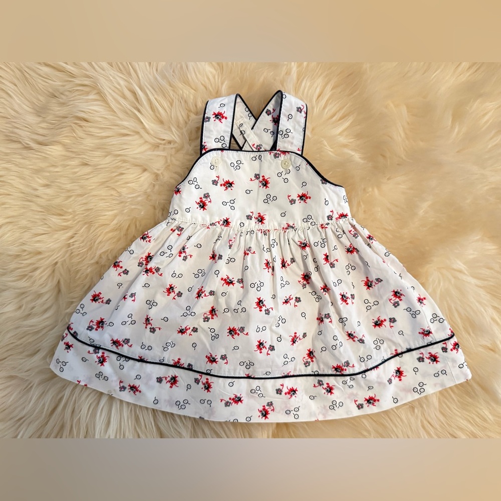 BabyGap‎ red white and blue pinafore dress